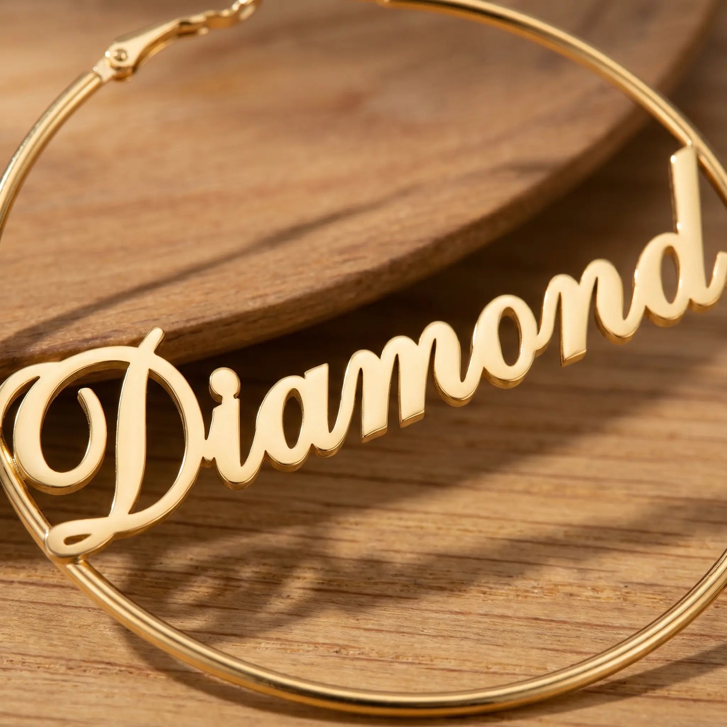 Cursive Name Hoop Earrings AUREATE Earrings  